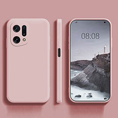 Ultra-thin Silicone Gel Soft Case 360 Degrees Cover S04 for Oppo Find X5 5G Pink