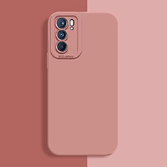 Ultra-thin Silicone Gel Soft Case 360 Degrees Cover S04 for Oppo Reno6 Pro 5G India Pink