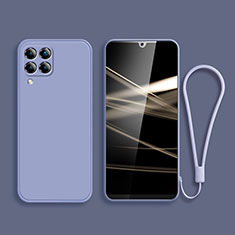 Ultra-thin Silicone Gel Soft Case 360 Degrees Cover S04 for Samsung Galaxy A12 Lavender Gray