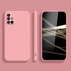 Ultra-thin Silicone Gel Soft Case 360 Degrees Cover S04 for Samsung Galaxy A71 4G A715 Pink