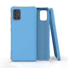 Ultra-thin Silicone Gel Soft Case 360 Degrees Cover S04 for Samsung Galaxy M40S Sky Blue