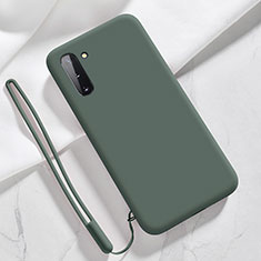 Ultra-thin Silicone Gel Soft Case 360 Degrees Cover S04 for Samsung Galaxy Note 10 5G Midnight Green