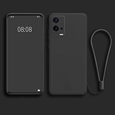 Ultra-thin Silicone Gel Soft Case 360 Degrees Cover S04 for Vivo iQOO 8 Pro 5G Black