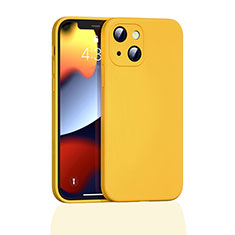Ultra-thin Silicone Gel Soft Case 360 Degrees Cover S05 for Apple iPhone 13 Mini Yellow