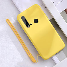 Ultra-thin Silicone Gel Soft Case 360 Degrees Cover S05 for Huawei Nova 5i Yellow