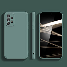 Ultra-thin Silicone Gel Soft Case 360 Degrees Cover S05 for Samsung Galaxy A52 5G Midnight Green