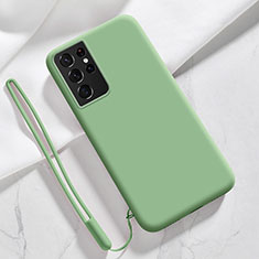 Ultra-thin Silicone Gel Soft Case 360 Degrees Cover S05 for Samsung Galaxy S21 Ultra 5G Green