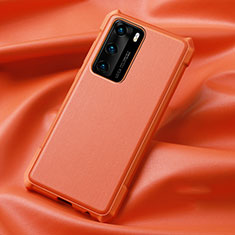 Ultra-thin Silicone Gel Soft Case 360 Degrees Cover S06 for Huawei P40 Orange