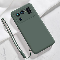 Ultra-thin Silicone Gel Soft Case 360 Degrees Cover S06 for Xiaomi Mi 11 Ultra 5G Midnight Green