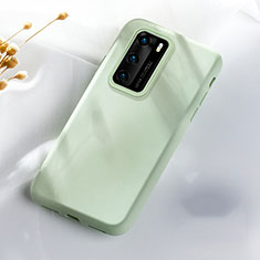 Ultra-thin Silicone Gel Soft Case 360 Degrees Cover S07 for Huawei P40 Green