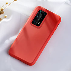 Ultra-thin Silicone Gel Soft Case 360 Degrees Cover S07 for Huawei P40 Pro+ Plus Red
