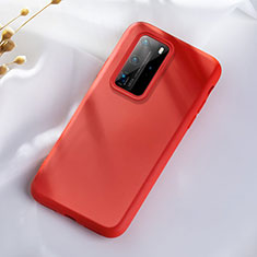 Ultra-thin Silicone Gel Soft Case 360 Degrees Cover S07 for Huawei P40 Pro Red