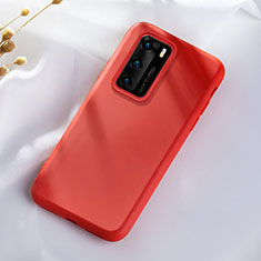 Ultra-thin Silicone Gel Soft Case 360 Degrees Cover S07 for Huawei P40 Red