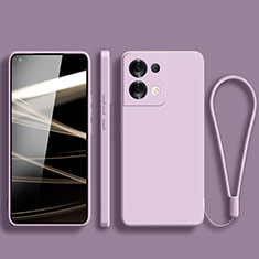 Ultra-thin Silicone Gel Soft Case 360 Degrees Cover S07 for Oppo Reno8 5G Clove Purple