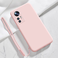 Ultra-thin Silicone Gel Soft Case 360 Degrees Cover S07 for Xiaomi Mi 12 5G Pink