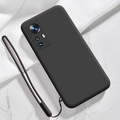 Ultra-thin Silicone Gel Soft Case 360 Degrees Cover S07 for Xiaomi Mi 12 Pro 5G Black