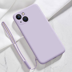 Ultra-thin Silicone Gel Soft Case 360 Degrees Cover S08 for Apple iPhone 13 Clove Purple