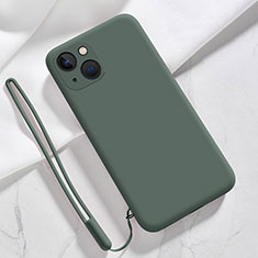 Ultra-thin Silicone Gel Soft Case 360 Degrees Cover S08 for Apple iPhone 13 Green