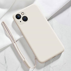 Ultra-thin Silicone Gel Soft Case 360 Degrees Cover S08 for Apple iPhone 13 Mini White