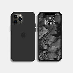 Ultra-thin Silicone Gel Soft Case 360 Degrees Cover S08 for Apple iPhone 13 Pro Max Black