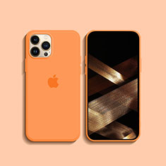 Ultra-thin Silicone Gel Soft Case 360 Degrees Cover S08 for Apple iPhone 14 Pro Orange