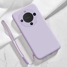 Ultra-thin Silicone Gel Soft Case 360 Degrees Cover YK1 for Huawei Mate 60 Clove Purple