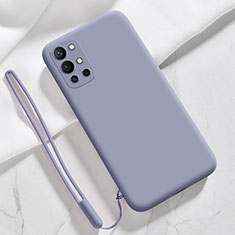 Ultra-thin Silicone Gel Soft Case 360 Degrees Cover YK1 for OnePlus 9R 5G Lavender Gray
