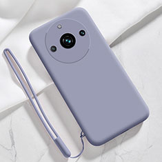 Ultra-thin Silicone Gel Soft Case 360 Degrees Cover YK1 for Realme 11 Pro 5G Lavender Gray