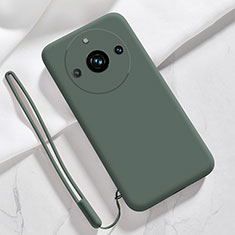 Ultra-thin Silicone Gel Soft Case 360 Degrees Cover YK1 for Realme 11 Pro 5G Midnight Green