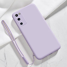 Ultra-thin Silicone Gel Soft Case 360 Degrees Cover YK1 for Samsung Galaxy S20 Clove Purple
