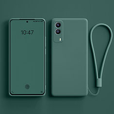 Ultra-thin Silicone Gel Soft Case 360 Degrees Cover YK1 for Vivo V21e 5G Midnight Green