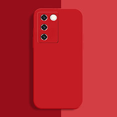 Ultra-thin Silicone Gel Soft Case 360 Degrees Cover YK1 for Vivo V27 5G Red