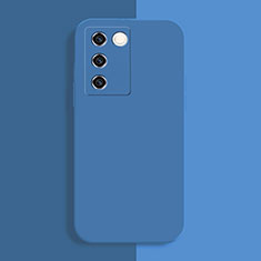 Ultra-thin Silicone Gel Soft Case 360 Degrees Cover YK1 for Vivo V27 Pro 5G Blue