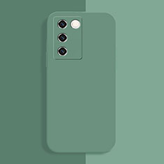 Ultra-thin Silicone Gel Soft Case 360 Degrees Cover YK1 for Vivo V27 Pro 5G Midnight Green