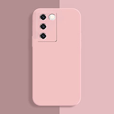 Ultra-thin Silicone Gel Soft Case 360 Degrees Cover YK1 for Vivo V27 Pro 5G Pink