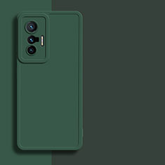 Ultra-thin Silicone Gel Soft Case 360 Degrees Cover YK1 for Vivo X70 5G Midnight Green