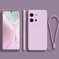 Ultra-thin Silicone Gel Soft Case 360 Degrees Cover YK1 for Vivo X80 Lite 5G Clove Purple