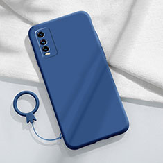 Ultra-thin Silicone Gel Soft Case 360 Degrees Cover YK1 for Vivo Y12s (2021) Blue
