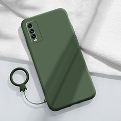 Ultra-thin Silicone Gel Soft Case 360 Degrees Cover YK1 for Vivo Y12s (2021) Midnight Green