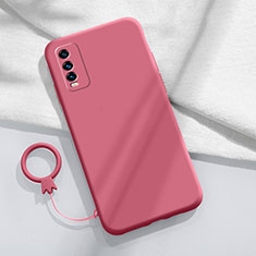 Ultra-thin Silicone Gel Soft Case 360 Degrees Cover YK1 for Vivo Y12s (2021) Red