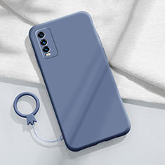 Ultra-thin Silicone Gel Soft Case 360 Degrees Cover YK1 for Vivo Y12s Lavender Gray