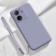 Ultra-thin Silicone Gel Soft Case 360 Degrees Cover YK1 for Xiaomi Mi 13T 5G Lavender Gray