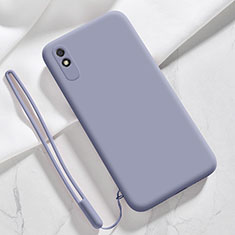 Ultra-thin Silicone Gel Soft Case 360 Degrees Cover YK1 for Xiaomi Redmi 9A Lavender Gray
