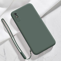 Ultra-thin Silicone Gel Soft Case 360 Degrees Cover YK1 for Xiaomi Redmi 9A Midnight Green