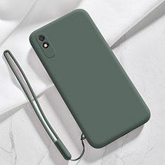 Ultra-thin Silicone Gel Soft Case 360 Degrees Cover YK1 for Xiaomi Redmi 9i Midnight Green