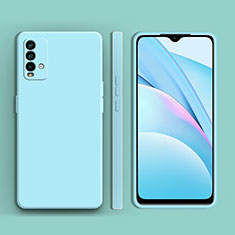 Ultra-thin Silicone Gel Soft Case 360 Degrees Cover YK1 for Xiaomi Redmi 9T 4G Mint Blue