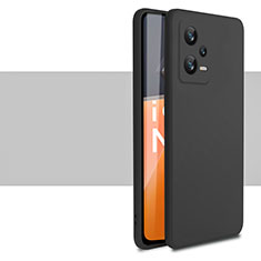 Ultra-thin Silicone Gel Soft Case 360 Degrees Cover YK1 for Xiaomi Redmi Note 12 Pro 5G Black