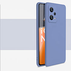 Ultra-thin Silicone Gel Soft Case 360 Degrees Cover YK1 for Xiaomi Redmi Note 12 Pro 5G Lavender Gray