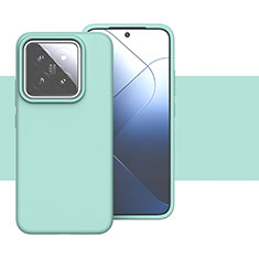 Ultra-thin Silicone Gel Soft Case 360 Degrees Cover YK2 for Xiaomi Mi 14 5G Cyan