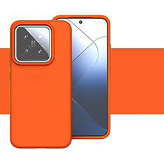 Ultra-thin Silicone Gel Soft Case 360 Degrees Cover YK2 for Xiaomi Mi 14 5G Orange